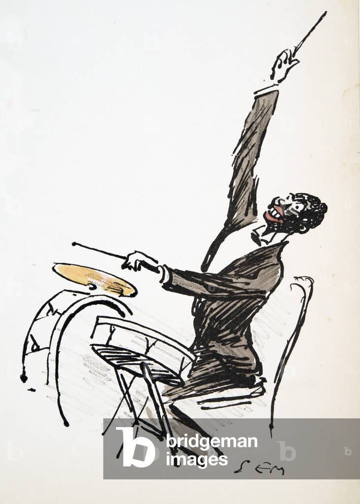 Bild von Druck "The Drummer" 1927 von Sem