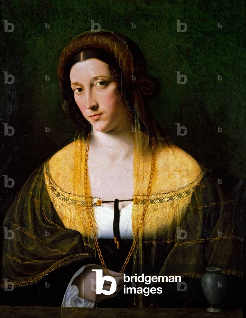 Image of Portrait of a Lady, 16th century (oil on panel) by Bartolomeo ...