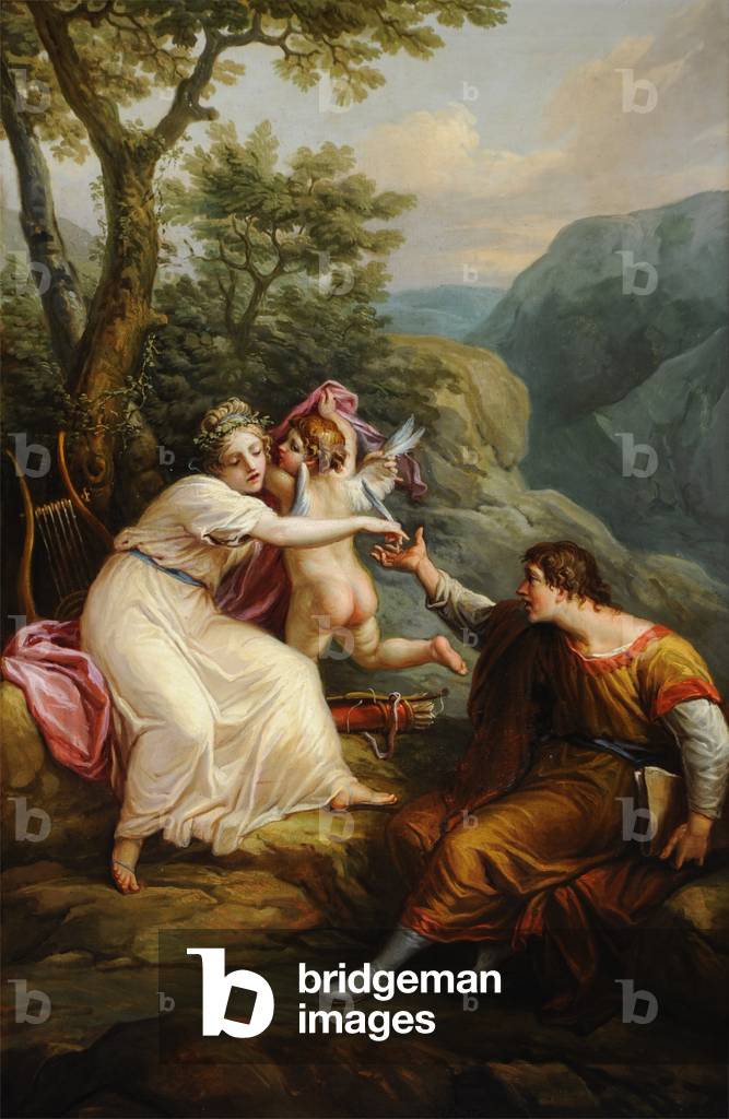 Saffo dando Anacreon una piuma da Ala di Cupido