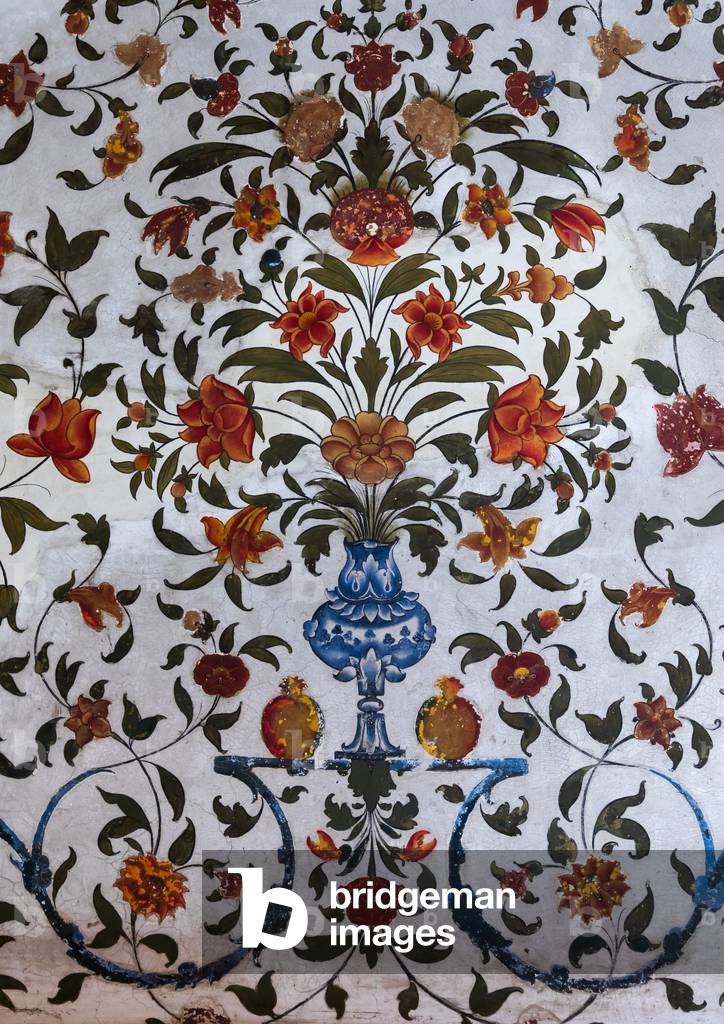 Immagine di Fotografia "Bella decorazione d'interni con fiori dipinti del forte di Junagarh" 2019
