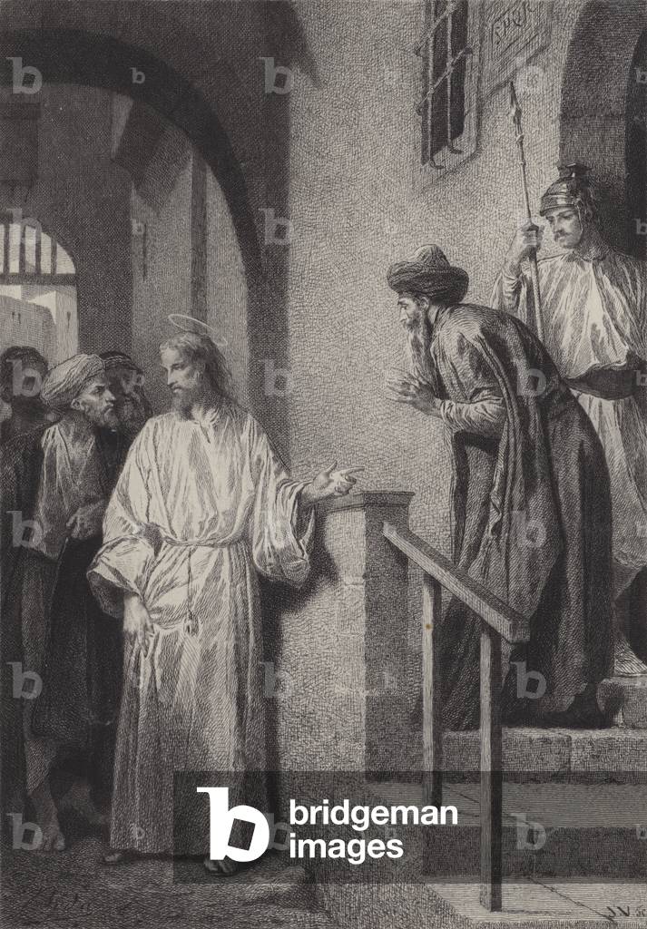 The Mother and the Brethren of Jesus (engraving) by Albert Robida