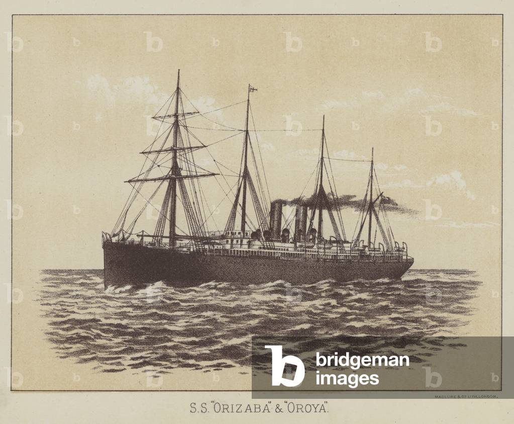 Immagine di Stampa "SS «Orizaba» e SS «Oroya» (lito)" di English School