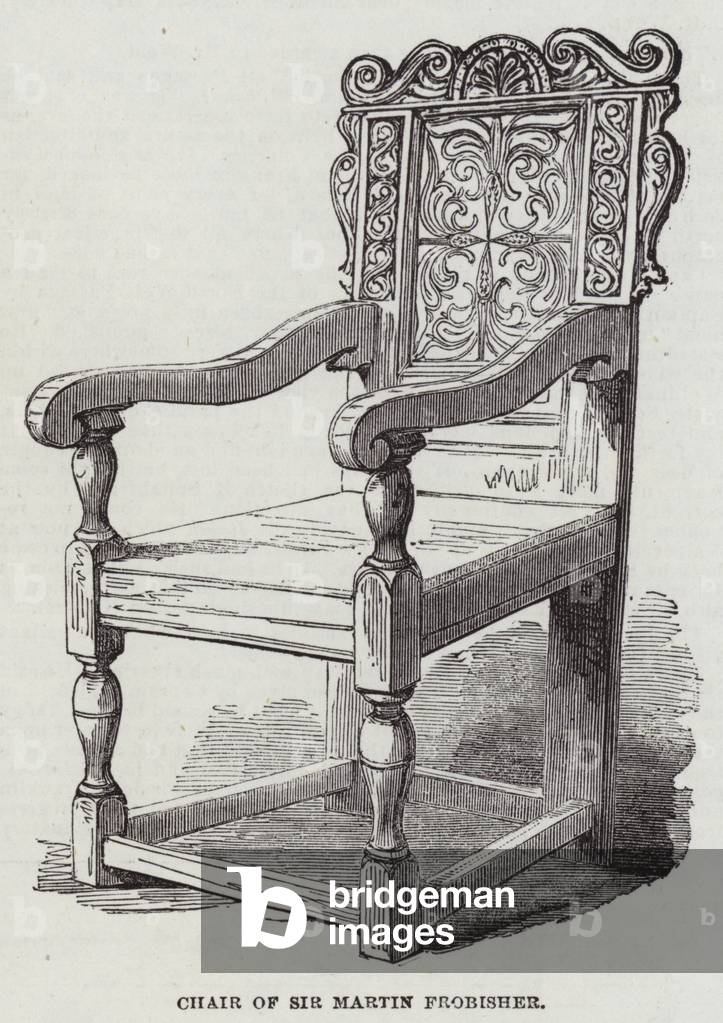 Sedia di Sir Martin Frobisher (incisione)
