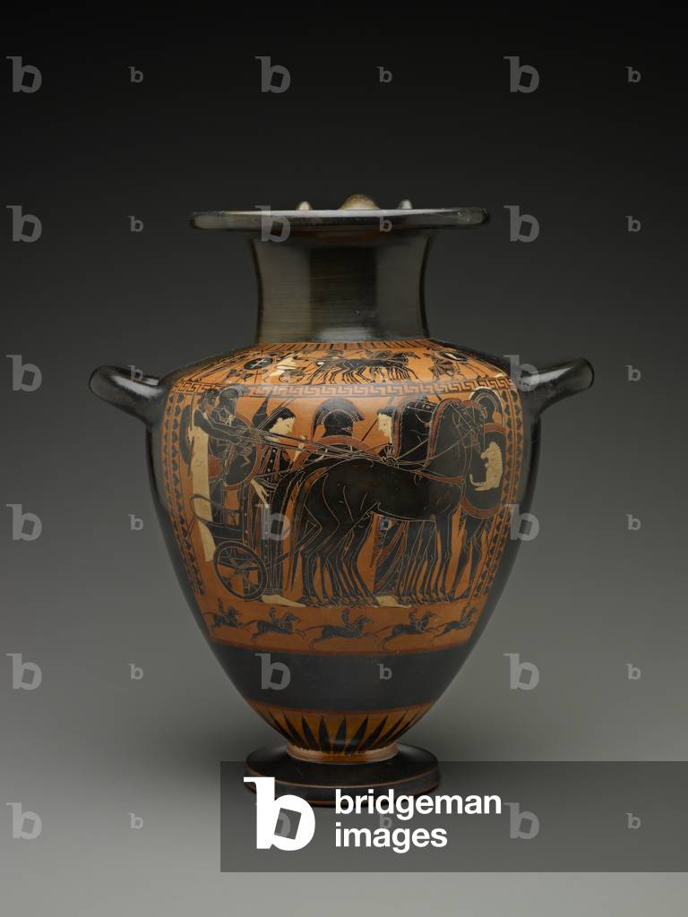 Image of Ceramic depicting Black-Figure Hydria: Departing Warriors -530 by Greek school