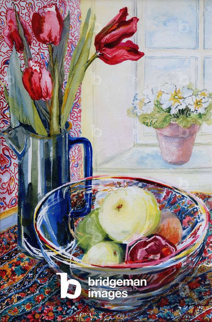 Image of Drawing depicting Tulips in a Jug 2003 by Joan Thewsey