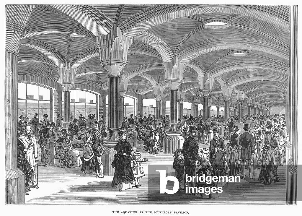 Image of SOUTHPORT PAVILION, 1874 Besucher im Aquarium im Southport