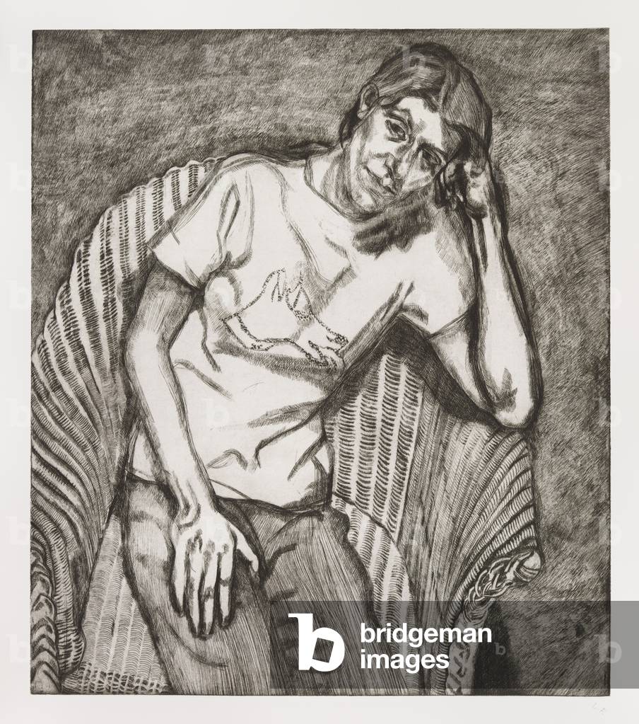 Bella in su plutone t-shirt, 1995 (incisione)