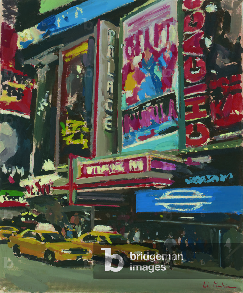 Bright Lights, Times Square, 2012, (oil on canvas)