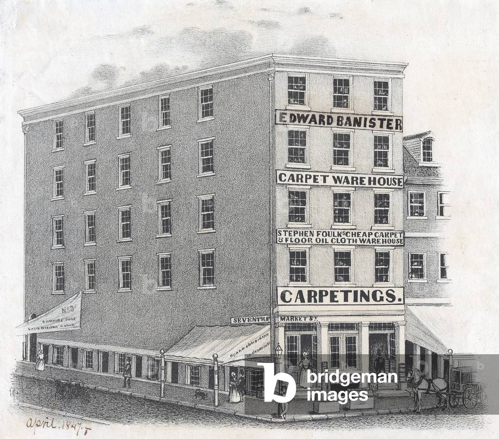 Edward Banister tappeto magazzino, Stephen Foulk's a buon mercato tappeto e pavimento olio panno magazzino, ap