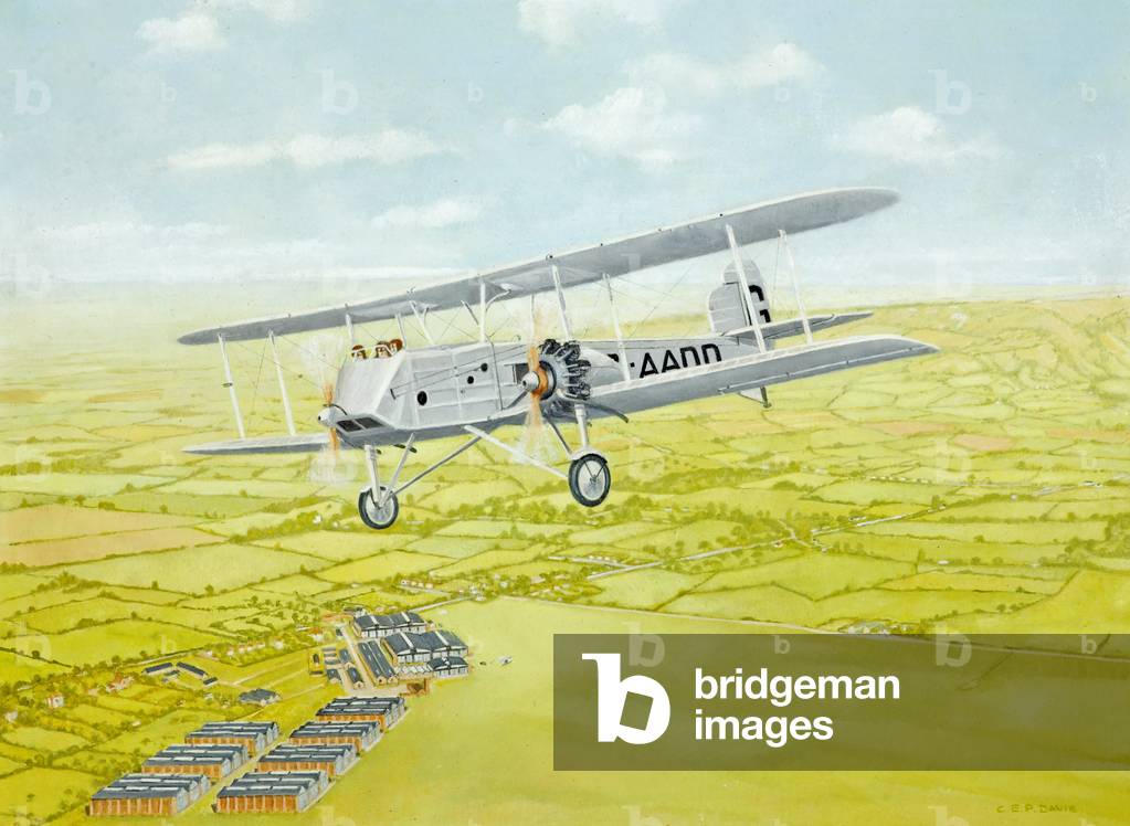 Bild von Gemälde "Gloster Aircraft" 1924 von C. E. P. Davis