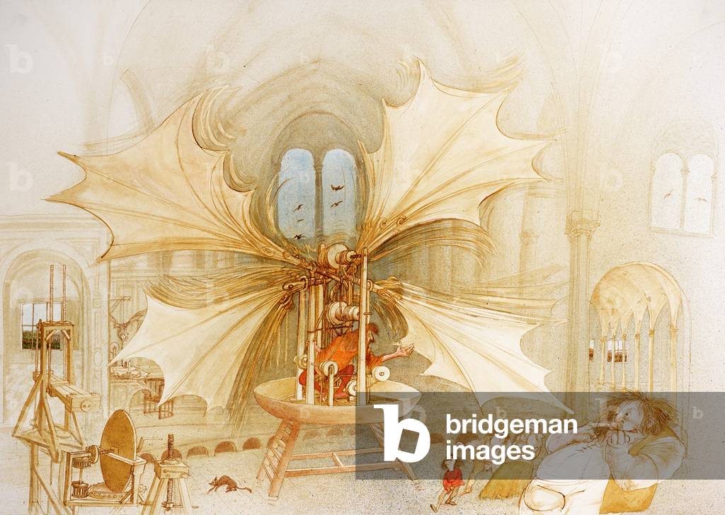 Bild von Zeichnung "Leonardo 163 (zeichnung)" 1983 von Ralph Steadman