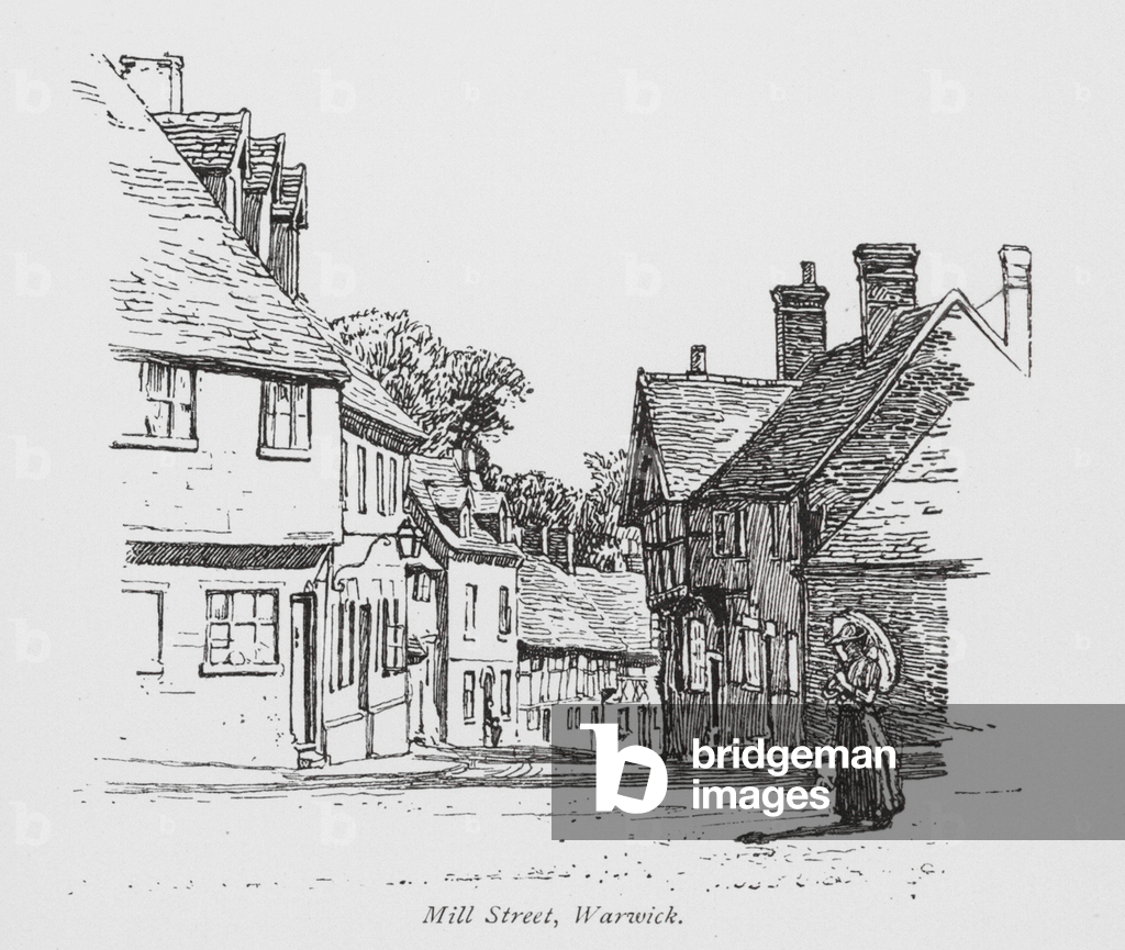 Bild von Druck "Mill Street" 1901 von Edmund Hort New