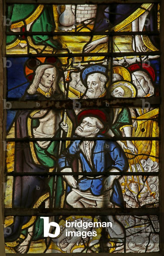 Flodden Window Image of Window depicting the Miraculous catch of Fish, 1470-1500 ...