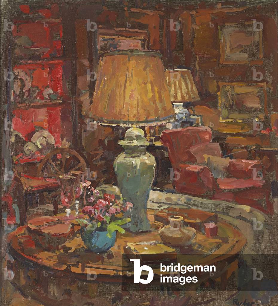 Immagine di Dipinto "Rovere Camera Lampade (olio su tela)" di Susan Ryder