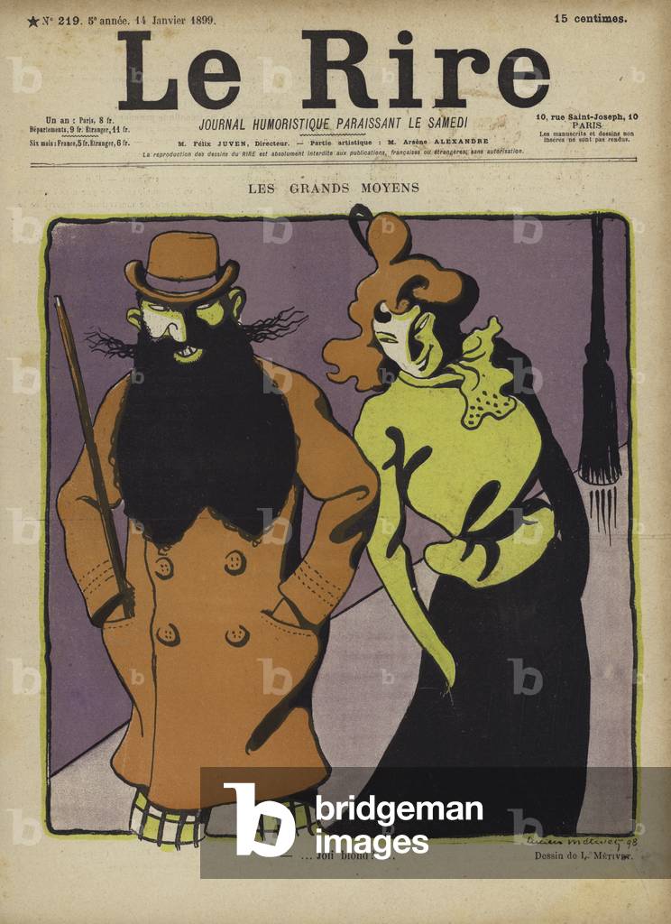 Illustration für Le Rire (Farbe Litho)