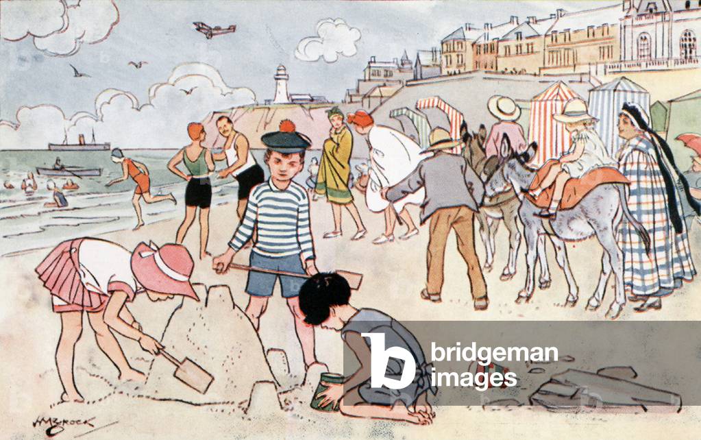 La plage (der Strand) (Farbe litho)