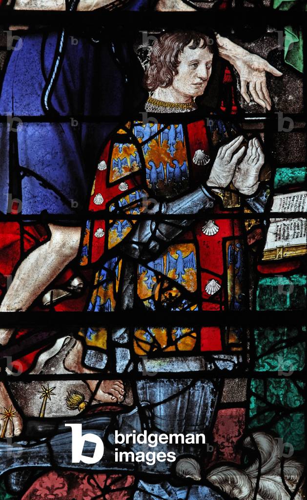 Window w5 depicting a donor - Jean de Laval (stained glass) c.1535 by French Artist