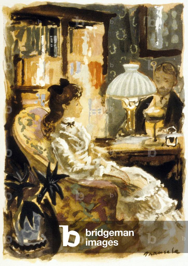 Illustrazione da 'Genevieve' di Andre Gide, 1948 (color lito)