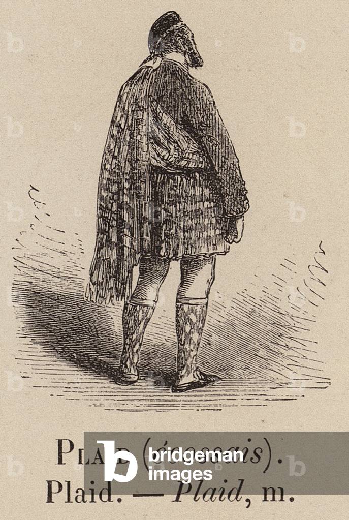 Le Vocabulaire Illustre: Plaid (ecossais) (incisione)