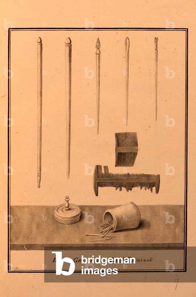 Image of Engraving depicting Combs and pissids in bone from the Villa of Diomedes in Pompeii - Archaeological 