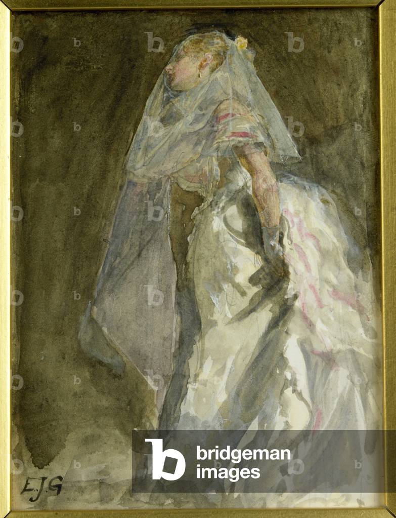 Die Braut, um 1880 (w/c auf Papier)