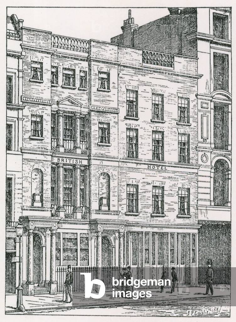 British Hotel, Cockspur Street, Londres (gravur)