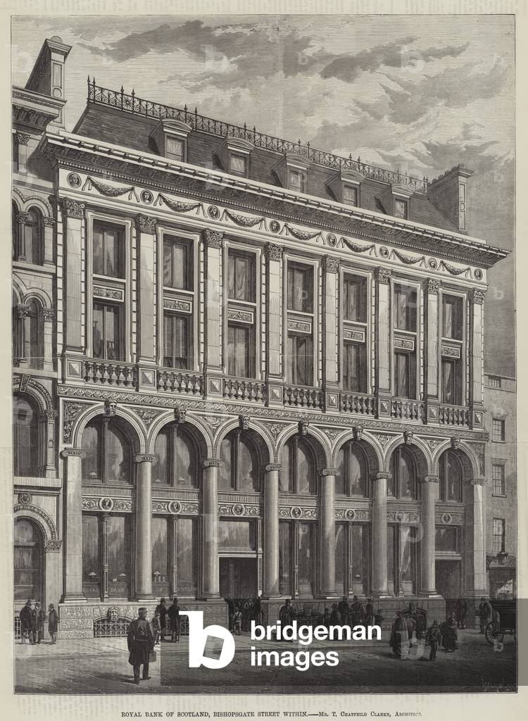 Royal Bank of Scotland, Bishopsgate Street innerhalb (Gravur)