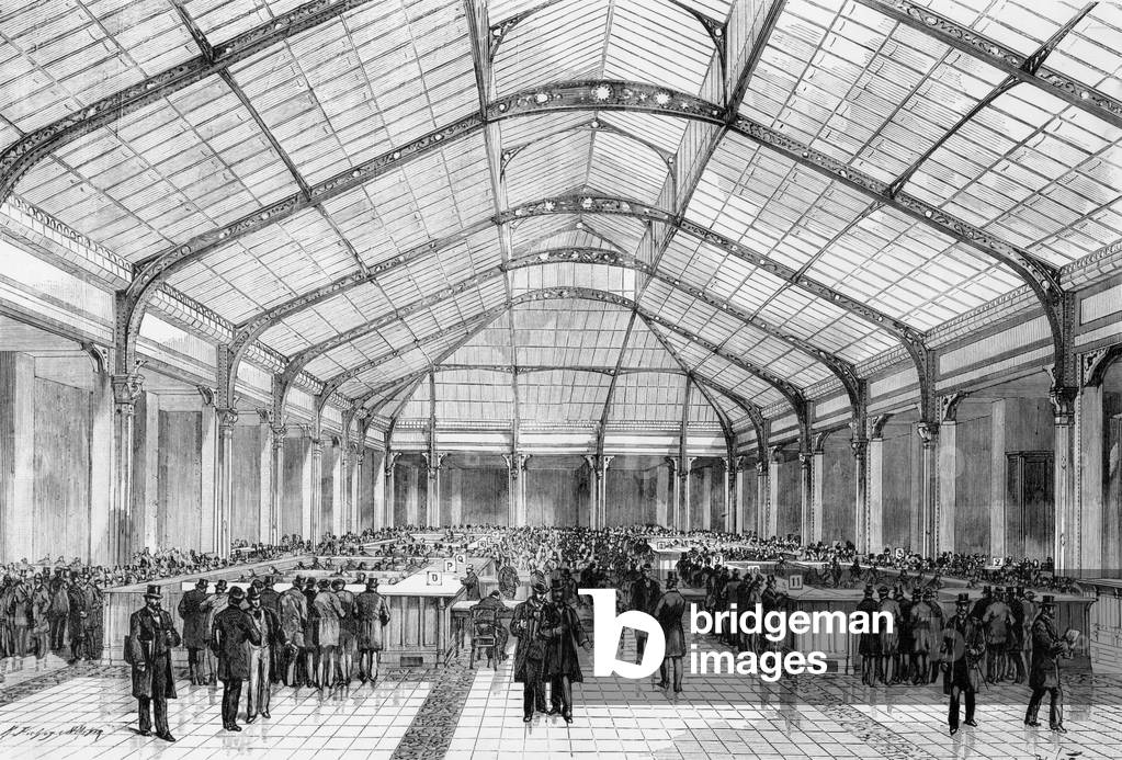 "Banca a Parigi (Credit Foncier) nel 1883" 1883, b/w
