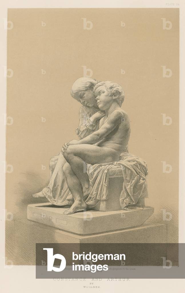 Costanza e Arthur di Woolner (chromolitho)