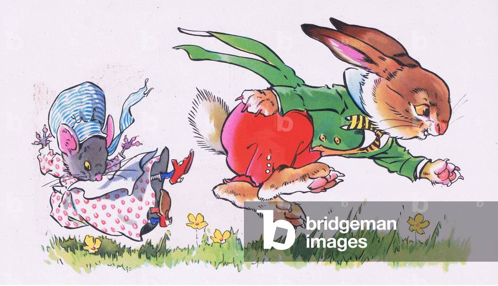 "Bunny Bobkins bussò piccolo Miss Mimper Mouse a destra oltre (colore lito)" di A. E. Kennedy