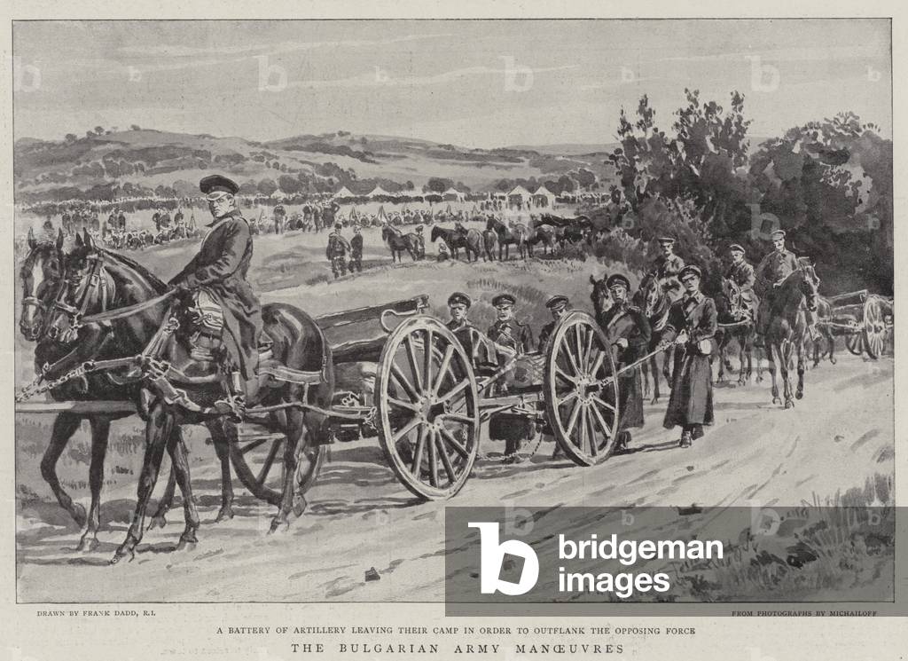 The Bulgarian Army Manoeuvres (litho)