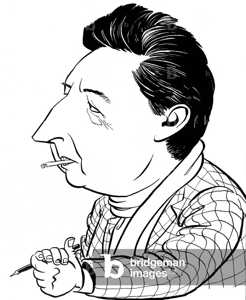 Henri Dutilleux - caricatura di John Minnion - compositore francese
