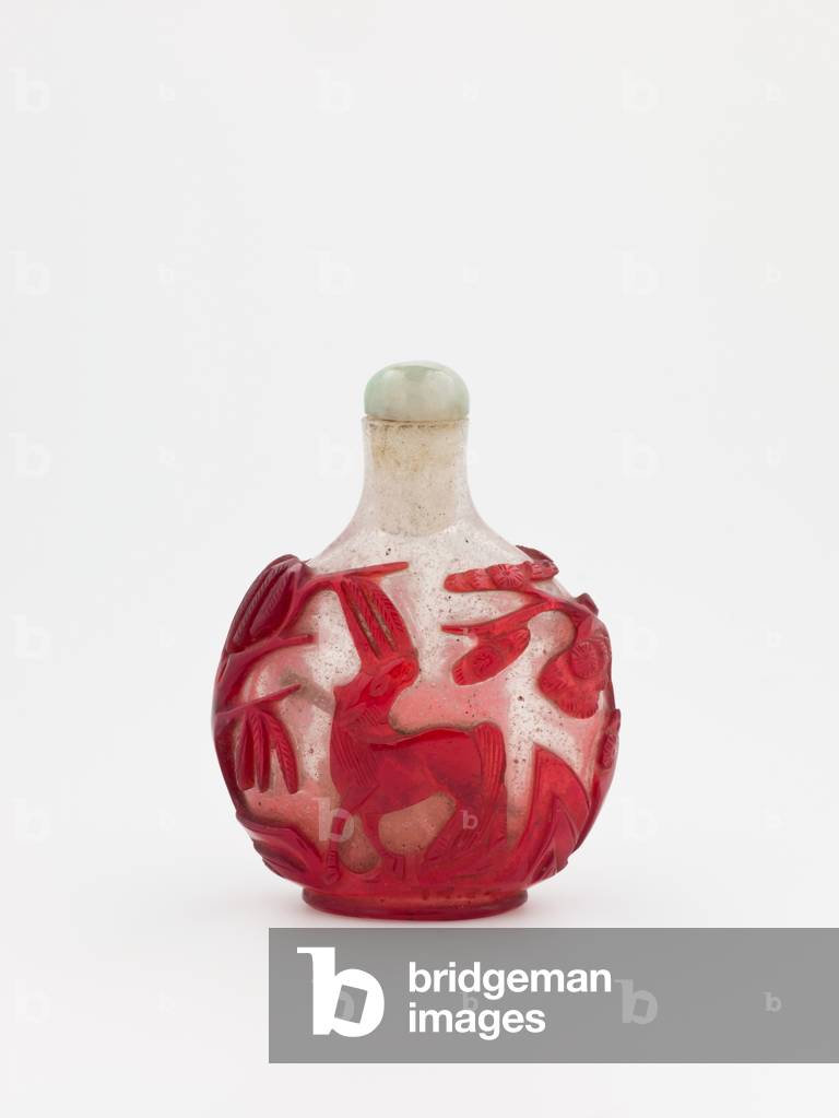 "Snuff bottle con coperchio (vetro)" di Chinese School