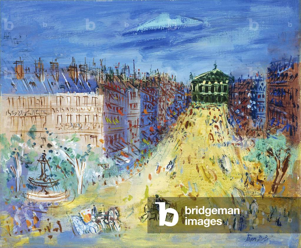 Avenue de l'Opera, (öl auf leinwand)