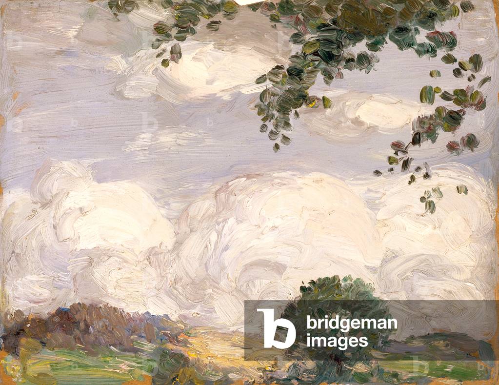 Landschaft bei Peebles, 1902 (Ölfarbe an Bord)