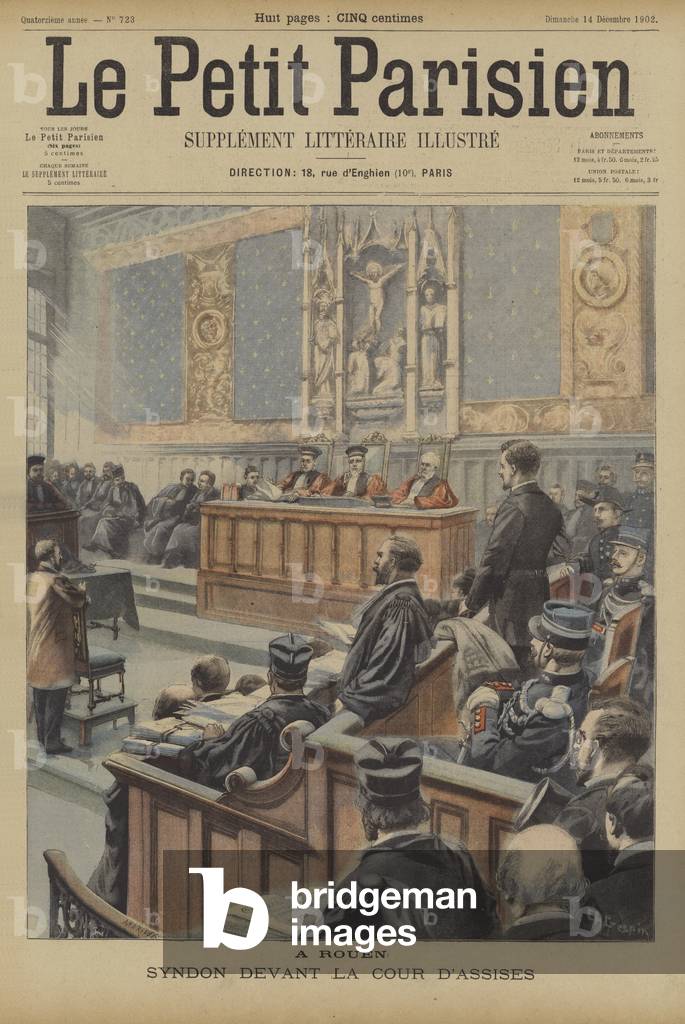 "Trial von Jean Syndon in Rouen (Farblitho)" von French School