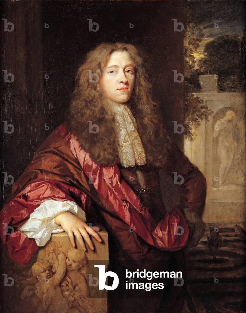 Bild von Gemälde "Porträt eines Herrn mit seiner Hand" 1680 von Caspar Netscher