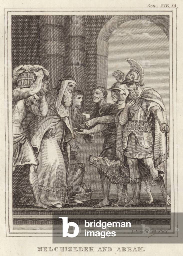 Melchizedek und Abram (Gravur)