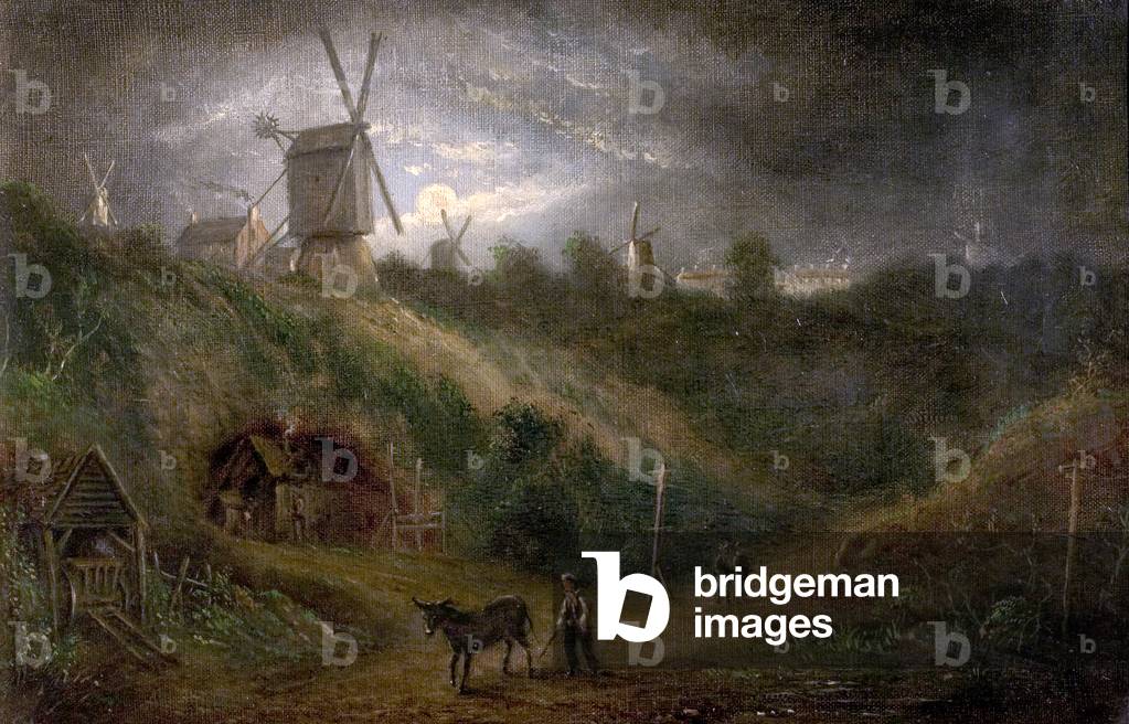 The Old Ropewalk, Foot of the Gallows Hill, Nottingham Forest, 1848 (oil on canvas)