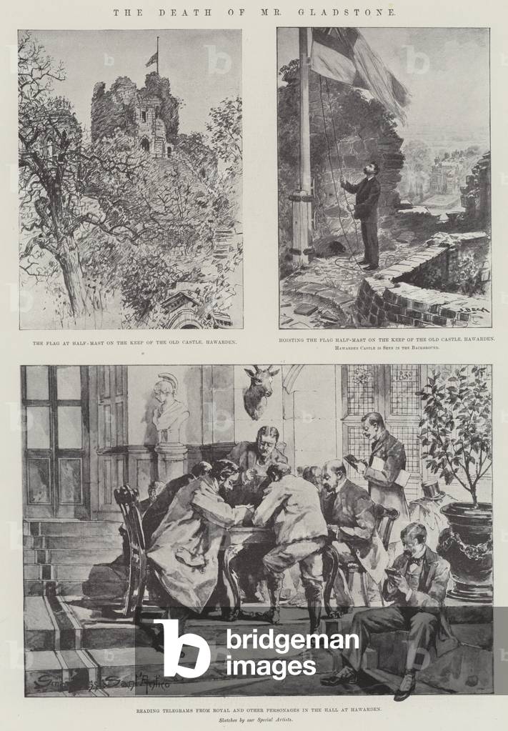 The Death of Mr Gladstone (litho)