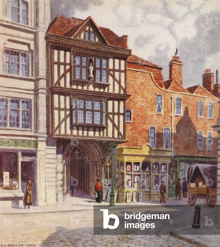 Eingang zu St. Bartholomew Close, Smithfield (Farblitho)