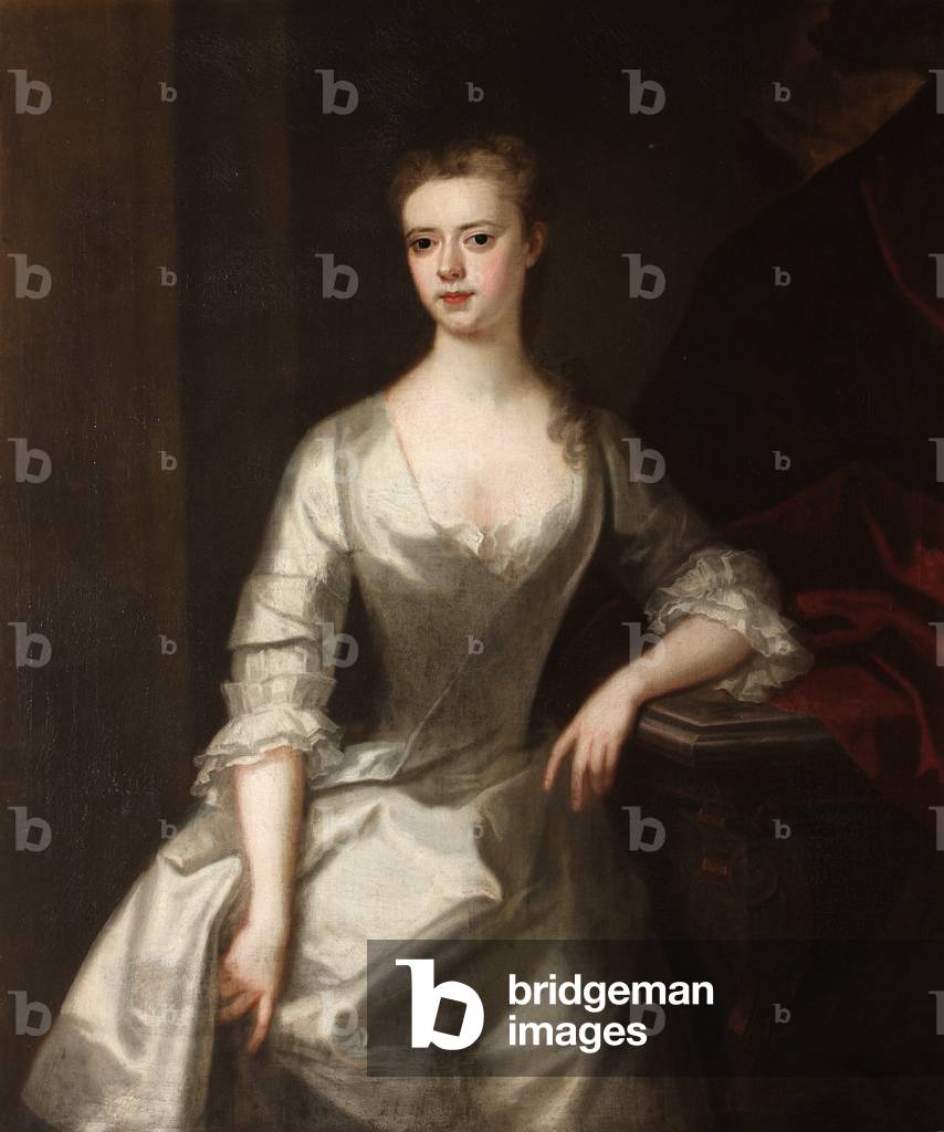 Image of Painting depicting Elizabeth Cartwright by Enoch Seeman, b/w