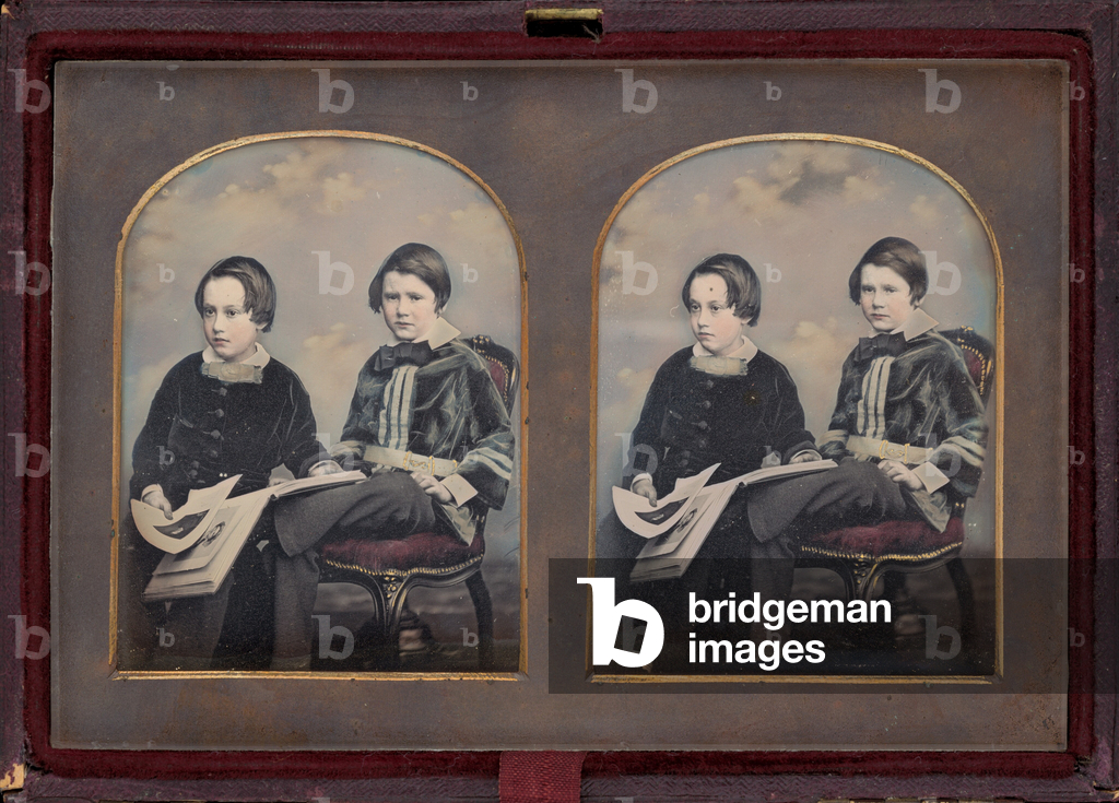 Portrait of Two Boys,1850s (photo)