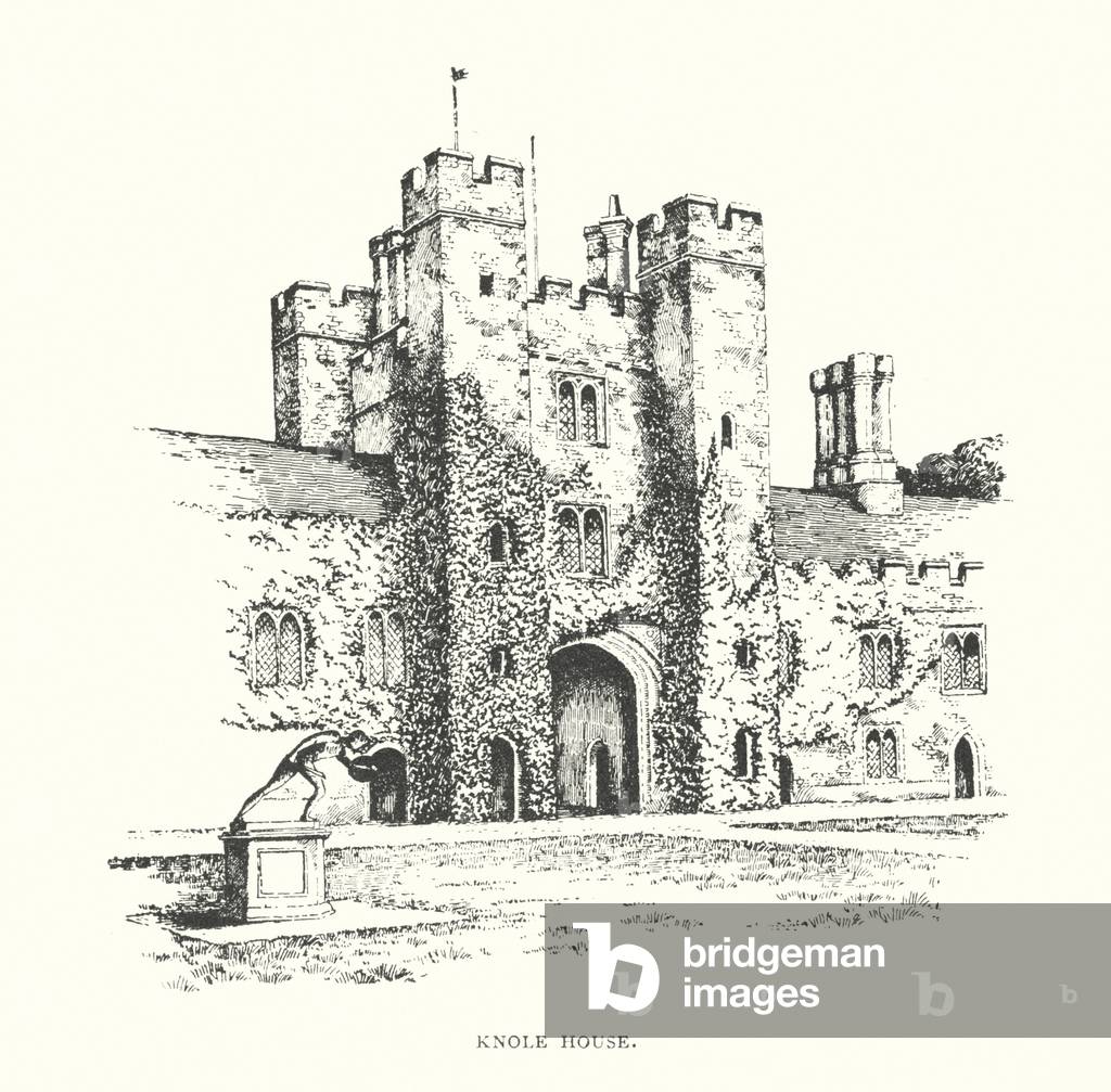 Immagine di Stampa "Casa Knole (litografia)" 1901 di Duncan Moul
