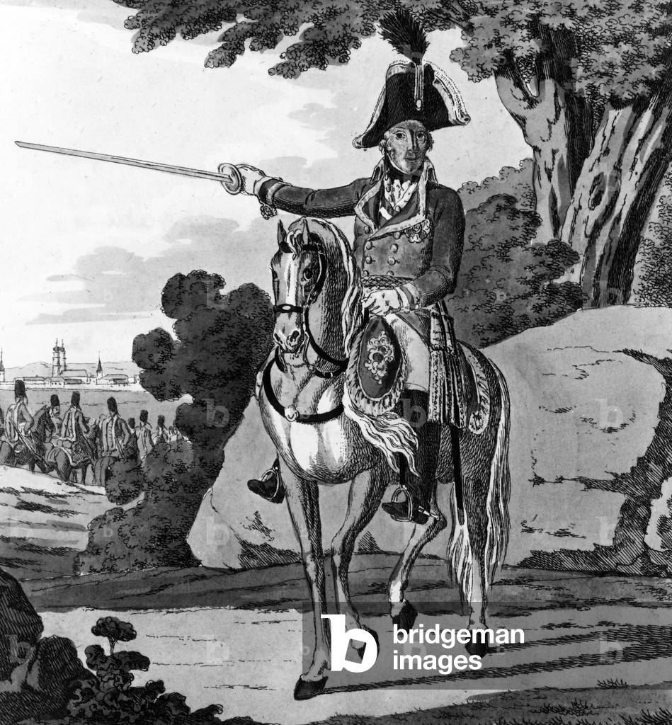 Erzherzog Karl von Österreich (1771-1847) Bruder des Kaisers Franz II. von Österreich, zeichnung