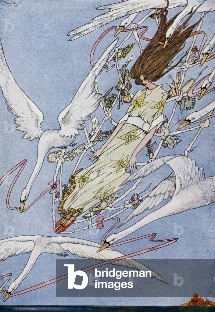 Image of The wild swans, fairy tale by Hans Christian Andersen (1805 ...