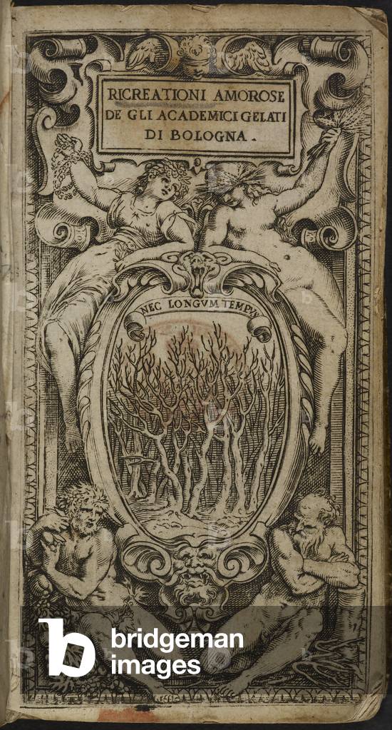 Title page of 'Ricreationi amorose de gli Academici Gelati di Bologna'