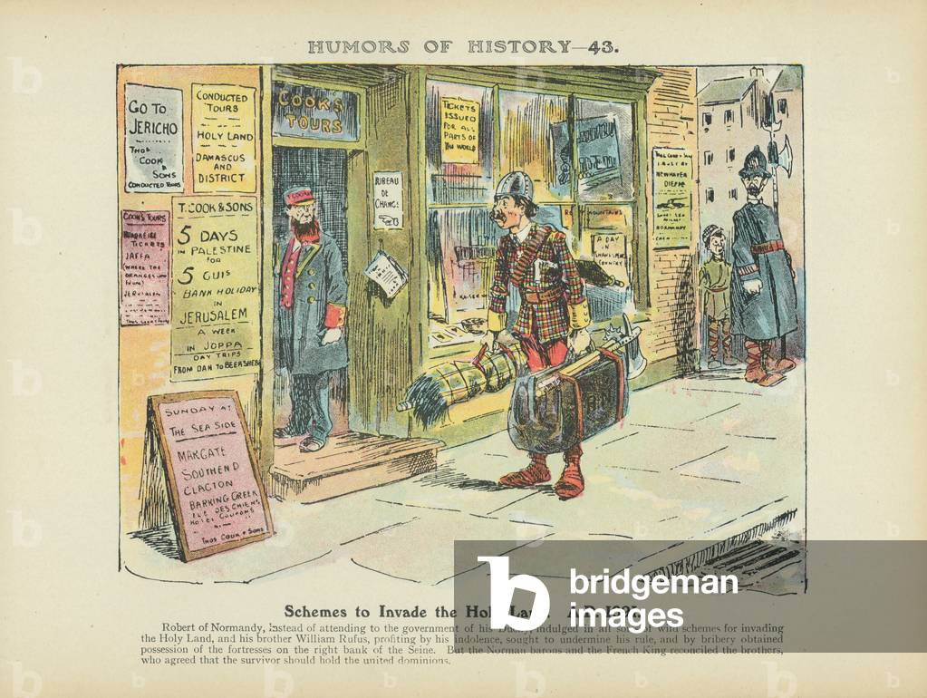 Pläne, ins Heilige Land einzudringen. A.D. 1091 (Farblitho)