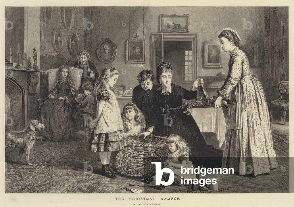 Der Weihnachtskorb (Gravur)