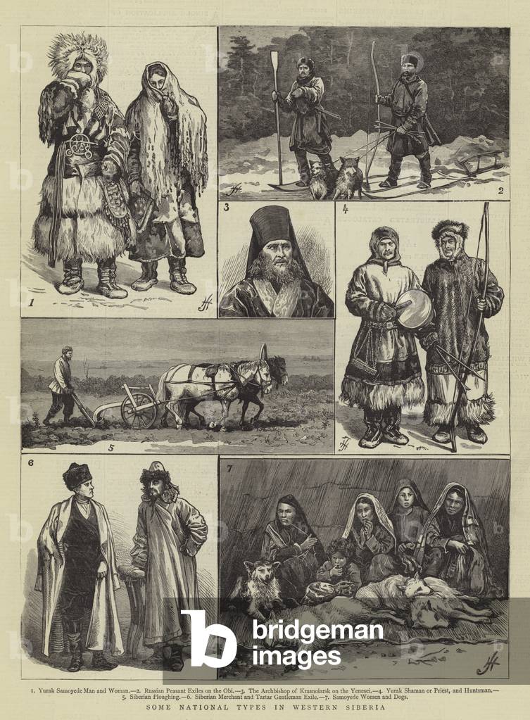 Certains types nationaux en Sibérie occidentale (gravure)